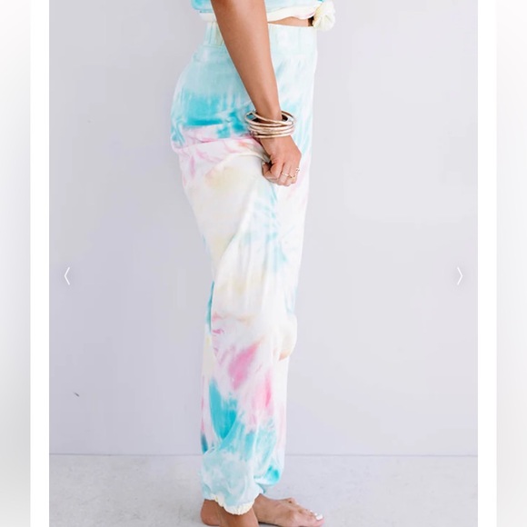 NWT 1 4 3 STORY OCEANSIDE 🌊 DREAMING TIE DYE TEE & JOGGER (SET)-BLUE🩵, M, BNWT - Picture 9 of 12